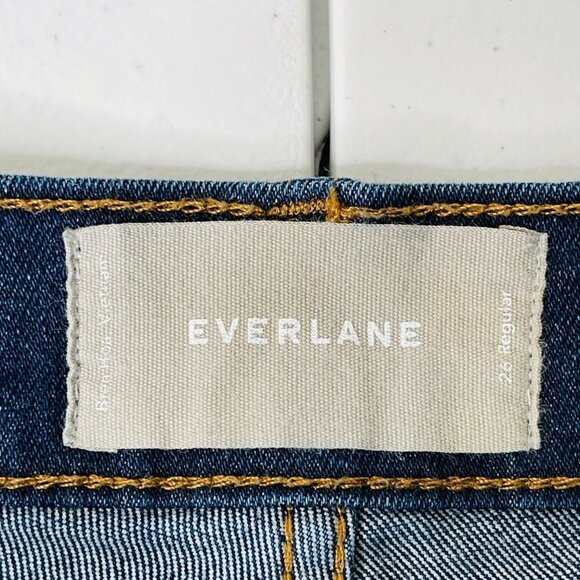 Everlane Women's High Rise Skinny Jeans‎ Size 28 Dark Wash Stretch - Picture 4 of 10